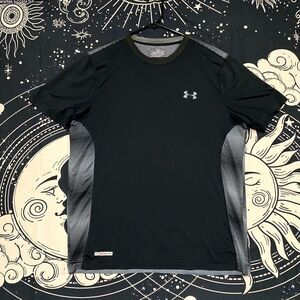 Under Armour HeatGear T-Shirt Men's Black Classic Athleisure Sports Activewear
